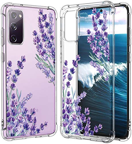 Luolnh Galaxy S Fe Case Samsung Galaxy S Fe Case With Flower Slim Shockproof Clear Floral Pattern Soft Flexible Tpu Back Cover For Samsung Galaxy S Fe 5g 4g Lavender Pricepulse
