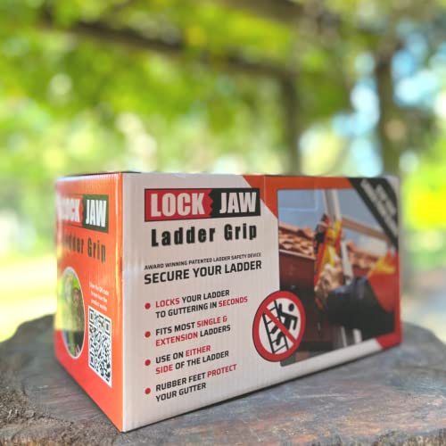 Lock Jaw Ladder Grip, (1 single unit) Ladder Stabilizer, Fits on