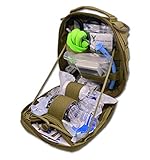 Lightning X Products Premium Nylon MOLLE Pouch Emergency Kit, Ideal for Tactical Medics, Military, Outdoor Enthusiasts (8″ x 6.5″ x 3″, Black or Tan, for Gunshot Wounds & Bleeding Control)