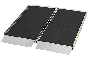 Silver Spring 3' L Portable Single-Fold Aluminum Wheelchair and Scooter Ramp with High-Traction Grit Coat Surface - 700 lb. Capacity