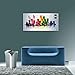 Wieco Art Cityscape Extra Large Colorful City 100% Hand Painted Modern Gallery Wrapped Abstract Landscape Oil Paintings on Canvas Wall Art Ready to Hang for Living Room Bedroom Home Decorations