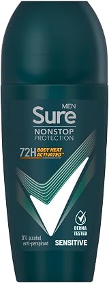 Sure Men Sensitive 72H Antiperspirant Deodorant Roll On Alcohol-Free 50ml Pack view 2