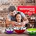 Stainless Steel Mixing Bowls with Lids, Multi-Color Set of 3, Ideal for Salads, Desserts, Meal Preparation and Food Storage, by JazzyD TM.