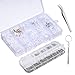 Trasfit Eyeglass Repair Kit, 1100 Pcs Assorted Tiny Screws Nut Washer and 150 Pairs Nose Pads Set with Micro Screwdriver Tweezer for Sunglass Spectacles