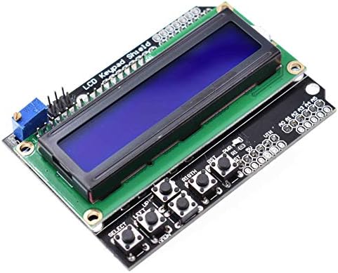 LCD Display for Arduino 1602 Keypad Shield Module 16x2 5V Blue Backlight with White Word Display for ATMEGA328 ATMEGA2560 UNO