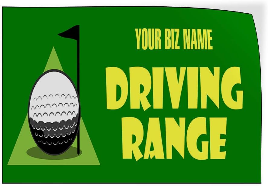 Store Signs Custom Door Decals Vinyl Stickers Multiple Sizes Business Name Driving Range Green Business Driving Range Outdoor Luggage Bumper Stickers For Cars Green 58x38inches 1 Sticker Retail Store Fixtures