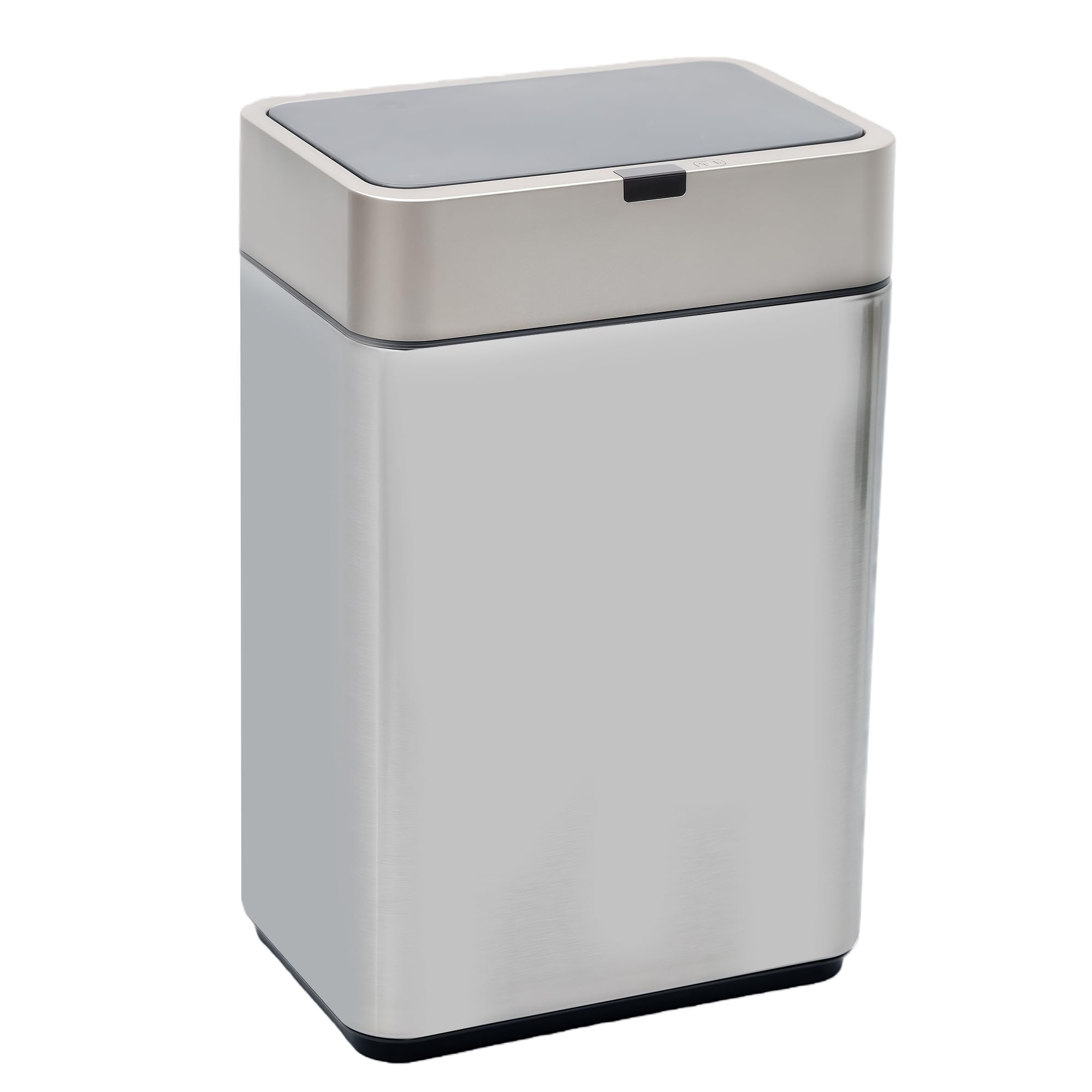 CEDARRA Papelera con sensor de movimiento pequeño de 2,4 galones/9 L, cubo de basura automático de acero inoxidable, cubo de basura eléctrico sin contacto para baño, dormitorio, debajo del escritorio, plateado (acero inoxidable plateado de 2,4 galones)
