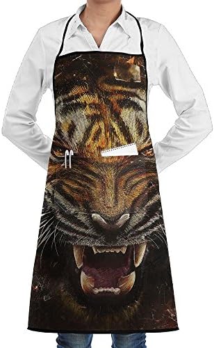 Impact Power Tiger Kitchen Apron Adjustable Apron For BBQ Barbecue Cooking Women's Men's Great Gift For Wife Ladies Men Boyfriend