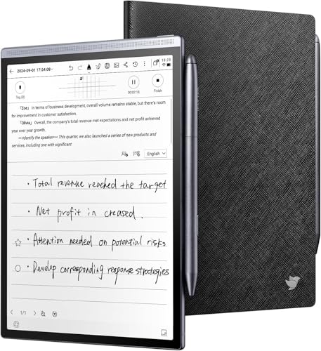 iFLYTEK AINOTE Air 2: 8.2" AI Smart E Ink Tablet with Case & Pen | Multi-Language Real-Time Transcription | Paper-like Writing | Digital Notebook for Meetings, Study, Professionals & Students