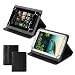 GMYLE Black Universal PU Leather Folio Stand Case Cover for 6 / 7 / 8 Inch Tablet , Android Tablet, LG G Pad, Verizon Ellipsis 7 inch, Blackberry Playbook , Dell Venue 7, asus memo pad HD 7, Hisense Sero 7 pro lite, Lenovo IdeaTab Miix2