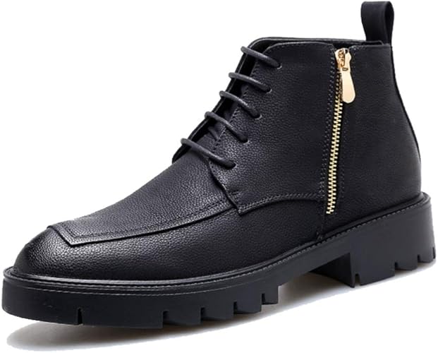 Amazon Yybo レースアップ ブーツ メンズ 小さいサイズ 裏ボア アンクルブーツ カジュアルブーツ ショートブーツ 黒 おしゃれ 春 夏 秋 冬 サイドジップ 編み上げブーツ シューズ カジュアル 紳士靴 メンズ靴 靴 ブーツ