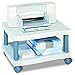 Safco Wave Under-Desk Utility Cart & Multi-Use Printer Stand, 2-Tier Printer Table for Home Office, Rolling Cart with Shelf