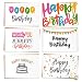 120 Pack Happy Birthday Cards - Bulk Set Includes 6 Designs, Craft Paper Envelopes and Labels Included, 4 x 6 Inches