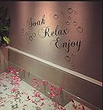 Lchen Soak Relax Enjoy PVC Wall Sticker Decal Home Bathroom Background Decor Removable (soak01)