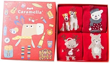 Amazon Co Jp Burning Go クリスマス靴下 キッズ ベビー ソックス 幼児用 サンタクロース 女の子 男の子 かわいい 秋冬 4足セット カラフル 厚め 服 ファッション小物