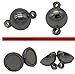 REVEW 20sets Round Brass Magnetic Jewelry Clasps For Bracelet Necklace Making Magnet Converter(Black 6mm)
