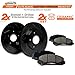 Max Advanced Brakes PerformanceMAX Front Brake Kit | Fits 2006-2011 Hyundai Accent; Kia Rio | Slotted & Drilled E-Coated Rotors & Carbon Ceramic Brake Pads for Precision Control