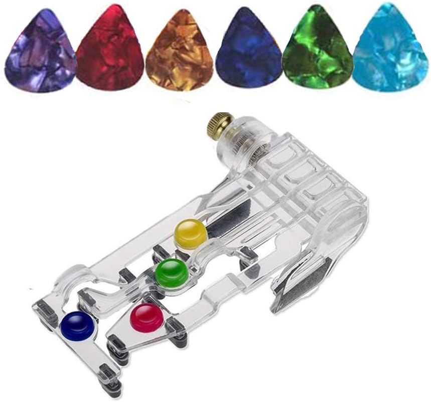 Guitar Chord Learning System Classical Guitar Practice Aid Tool for Trainer Beginner,Just Press Buttons and Play (with 6 Picks)