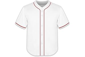 SLVRIOG Kids Baseball Jersey Toddler Custom Softball Jersey for Boy Girl Plain Practice Shirt Youth Sports Button Down T-Shirts 3-20Y