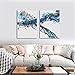 BIL-YOPIN Abstract Painting Canvas Prints Wall Art 20x28inch x2 Pieces Panel Framed Oil Paintings Reproduction for Home and Office Decorations