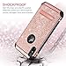 BENTOBEN iPhone Xs Max Case, Kickstand Design Slim 2 in 1 Heavy Duty Shockproof Hybrid Soft TPU Bumper Hard PC Cover with Glitter PU Faux Leather Protective Case for Apple iPhone Xs Max, Rose Gold