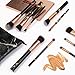 MAGEFY Makeup Brushes Set 10 Pcs Marble Makeup Brush Set with Makeup Brushes Bag Premium Synthetic Kabuki Foundation Brush Face Powder Blush Concealers Eyeshadows Cosmetic Brushes Kit,Black