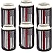 Firefighter Gifts for Men - Thin Red Line Beverage Can Cooler Sleeves, Fireman Gifts, Insulated Beer Holder with Red Stripe American Flag, Fire Department Gift Ideas, Fire Fighter Accessory, 6-Pack