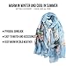 STORY OF SHANGHAI Womens 100% Mulberry Silk Head Scarf For Hair Ladies Floral Scarf