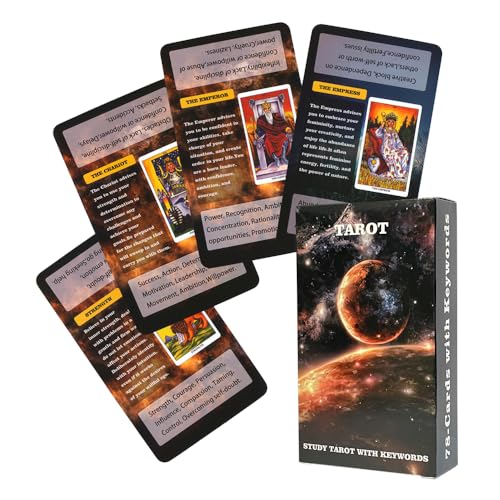 SUCADA Tarot Cards, 78 Deck Set for Beginners With Meanings On Them