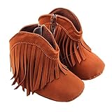 Itaar Baby Girls Boots Tassel Soft Bottom Non-slip Winter Warm Infant Toddler Shoes