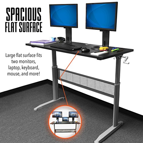 Stand Steady Tranzendesk 55 Inch Standing Desk Easy Crank Height