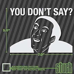 Amazon.com: You Don't Say - 7.0"x5.0" - vinyl decal