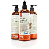 NutriLove Fish Oil for Dogs 16oz - Large & Small Dog and Cats – Omega 3 6 9 Fatty Acids Higher than Salmon Oil - Wild Supplement - Dry Skin, Healthy Coat, Heart, Immune System, Joints - Made in USA