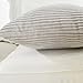 Home Brilliant Striped Velvet Cushion Cover for Chair Supersoft Handmade Decorative Pillowcase, Light Grey, 18