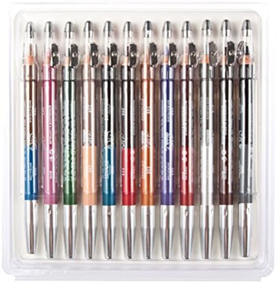 Niwota 24 Colors Come with Sharpeners Double-end Eyeliner/ Eye Shadow Pencil Set of 12 with One Free Nail Sticker