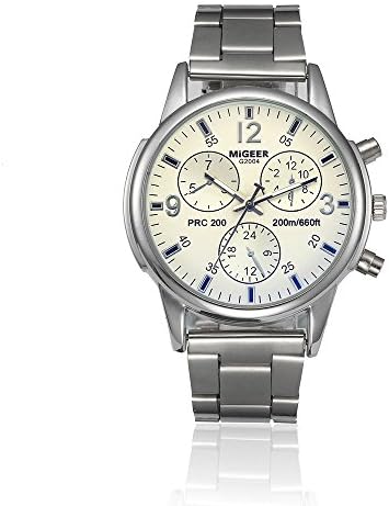 Gorday Watches for Men On Sale Clearance,Men Business Analog Quartz Watch Fashion Wrist Watch Casual Classic Bracelet Watches Gift,Round Dial Case Stainless Steel Band Watches