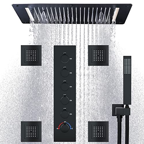 HOMEDEC Luxury Full Body Shower System, 15x28inch Rain Shower Faucet