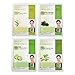 DERMAL 26 Combo Pack Collagen Essence Korean Face Mask (Green & Yellow) - Hydrating & Soothing Facial Mask with Panthenol - Hypoallergenic Sheet Mask for All Skin Types - Home Spa Treatment Mask