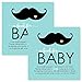 Paper Clever Party Mustache Baby Shower Book Request Cards (25 Pack) Boys Invitation Inserts Little Man