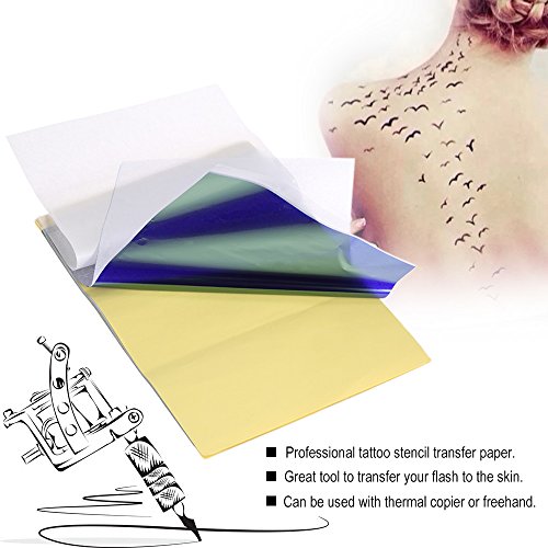 15 Sheets Tattoo Transfer Paper Tattooing Carbon Thermal Stencil Copier Paper Tracing Paper Tattoo Accessories with 4 Layers