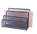 Black 3 Slot Mesh Sorter Organizer, Great for Mail, Bills & Documents. Organized Paper Holder. By Stationary Station