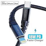 [ Apple MFi Certified ] USB C to Lightning Cable,CABEPOW 6ft iPhone 11 pro max Charger Cable,6 Foot Lightning to USB-C Fast Charging Cable Compatible with iPhone 11/11 Pro/11 Pro Max/X/XS/XR/XS Max/8