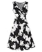 KILIG Women's Floral Print Dress,Casual Sleeveless V Neck A Line Elegant Dresses with Pockets(C004,L)