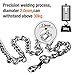 Pettom Dog Chain Leash Metal Dog Lead Training Steel Rope Heavy Duty Chew Proof Leash with Padded Handle for Medium Large Dogs (4' /2.0mm Small Chain)