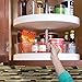 mDesign Lazy Susan Storage Bins with Handle for Kitchen Cabinets, Pantry - 1/4 Wedge, Small, Pack of 2, Clear