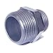 WKUP F001, 1 NPT Male to 3/4 GHT Male Adapter, Rubber O-Rings Included on Both Ends (Pack of 2)