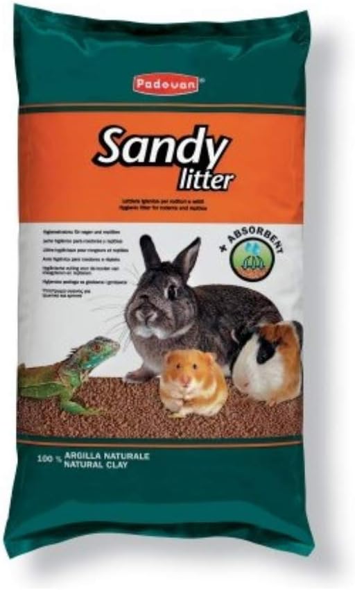 Padovan Sandy Litter - Arenero higiénico de Arcilla para roedores y pájaros (4 kg)