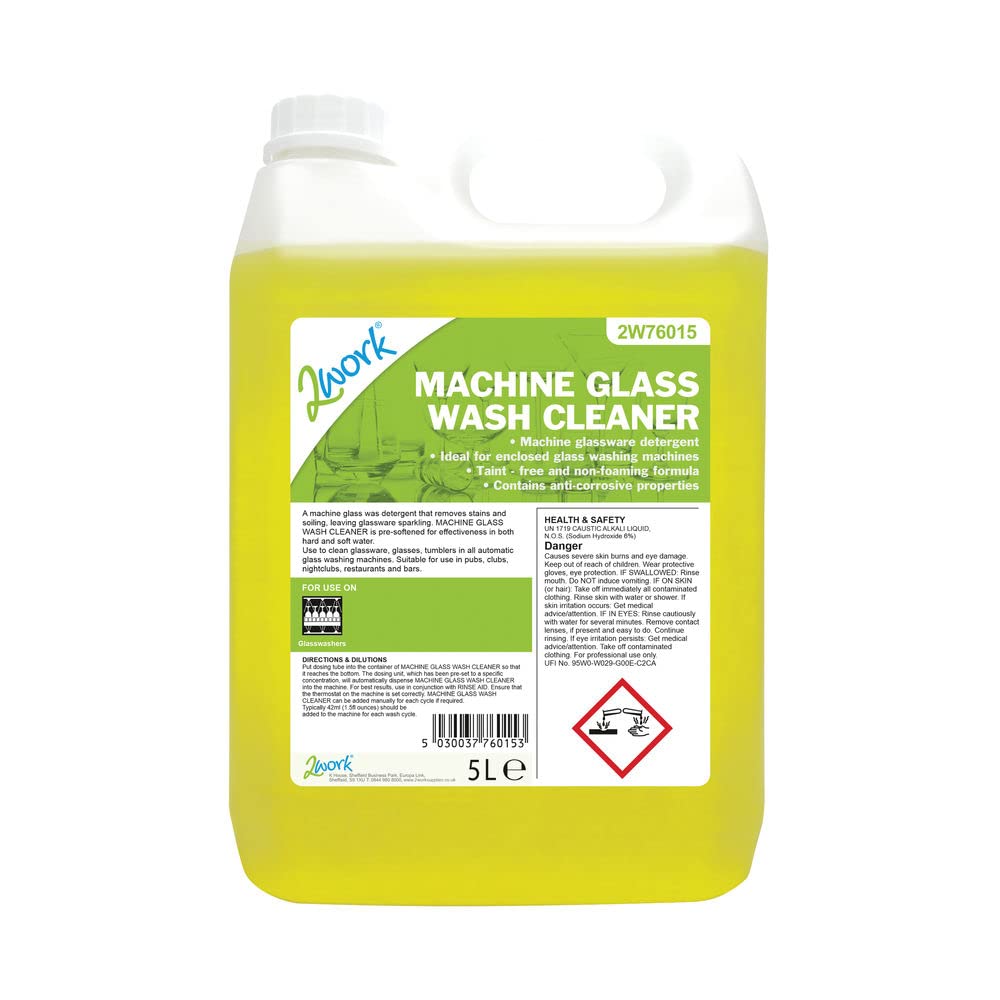 2WORK 2W76015 Glass wash Machine Cleaner, 5 L