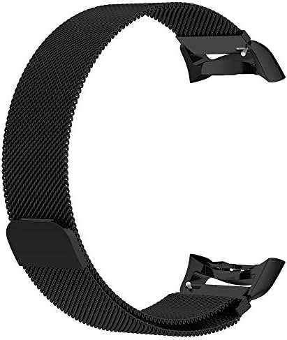 Samsung Gear Fit 2 Band/Fit 2 Pro Watch Band, Cooldot Magnet Milanese Loop Stainless Steel Replacement Strap for Samsung Fit 2 SM-R360 & Fit 2 Pro SM-R365 Smart Watch (Black,S)
