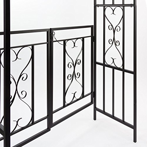 Rosenbogen Torbogen Rankhilfe Rankgitter Pergola Metall schwarz Dover – Bild 7